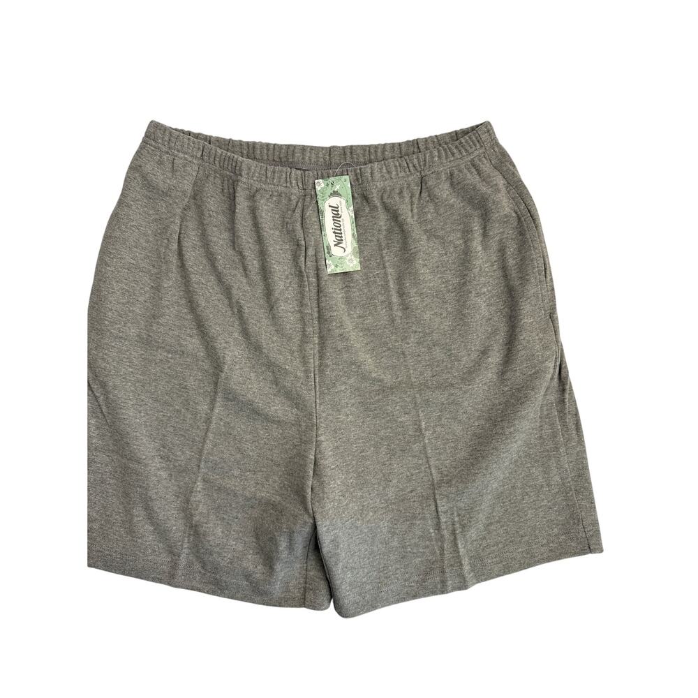 National UltraSofts Women's Pull-On Shorts Heather Gray L NWT (65_E1)